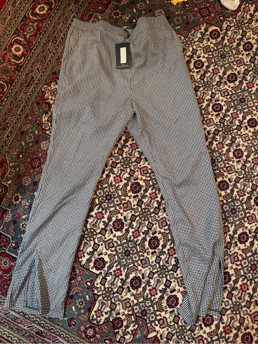 PrettyLittleThing Black & White Gingham Trousers
